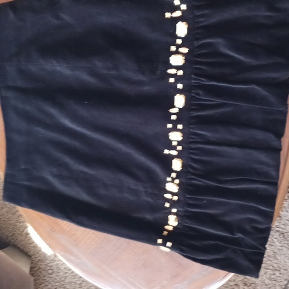 Black Decorative Skirt with Gems - Picture 4 of 8